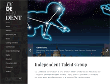 Tablet Screenshot of independenttalent.com